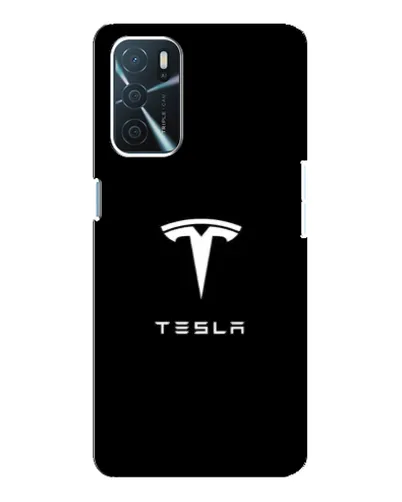 Чехол для OPPO A54s с картинкой «Tesla White Logo»