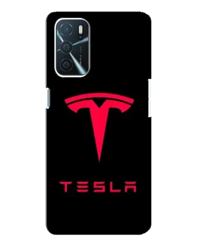 Чехол для OPPO A54s с картинкой «Tesla Red Logo»