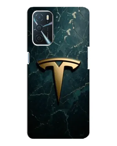 Чехол для OPPO A54s с картинкой «Мраморная Tesla Gold»
