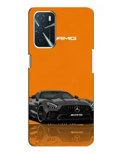 Чехол для OPPO A54s с картинкой «Оранжевый Mercedes AMG»