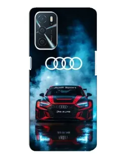 Чехол для OPPO A54s с картинкой «Audi Sport — неон»