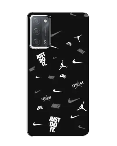 Чохол для OPPO A55 з картинкою «Nike Black Pattern» Чохол для OPPO A55 з картинкою «Nike Black Pattern»