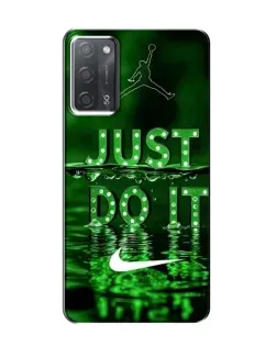 Чохол для OPPO A55 з картинкою «Зелений неоновий Nike»