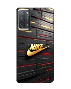 Чохол для OPPO A55 з картинкою «Золотий Nike на металі»