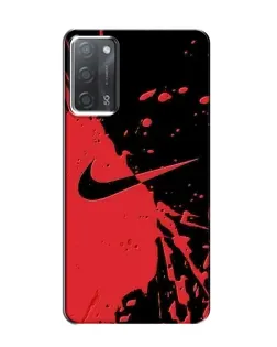 Чохол для OPPO A55 з картинкою «Червоні бризки Nike»