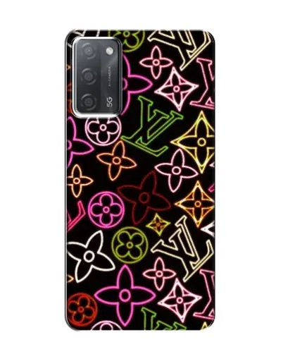 Чехол для OPPO A55 с картинкой «Неоновый микс Nike»