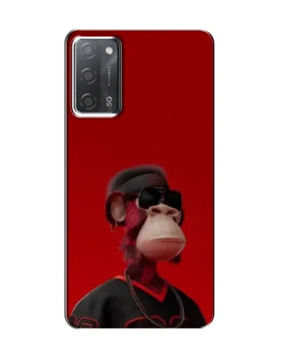 Чехол для OPPO A55 с картинкой «Bored Ape в красном» Чехол для OPPO A55 с картинкой «Bored Ape в красном»