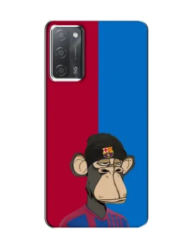 Чехол для OPPO A55 с картинкой «Bored Ape — фанат Барсы» Чехол для OPPO A55 с картинкой «Bored Ape — фанат Барсы»