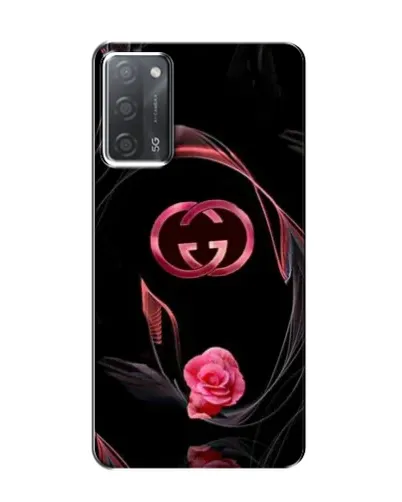 Чехол для OPPO A55 с картинкой «Gucci — неоновая роза»