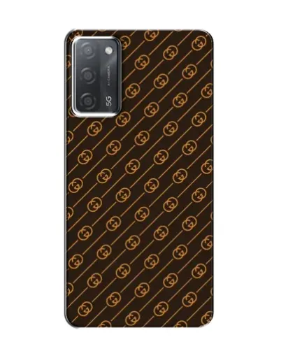 Чехол для OPPO A55 с картинкой «Gucci — золотые диагонали»