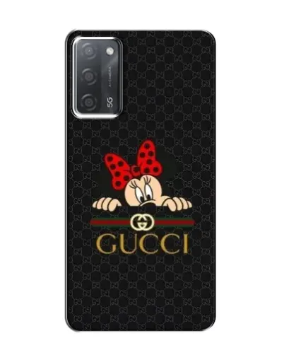 Чехол для OPPO A55 с картинкой «Минни Маус Gucci — черный»