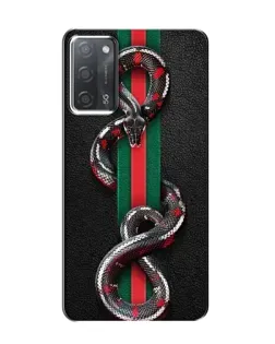 Чехол для OPPO A55 с картинкой «Gucci — змея на полосе» Чехол для OPPO A55 с картинкой «Gucci — змея на полосе»