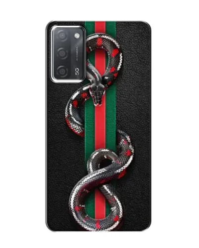 Чехол для OPPO A55 с картинкой «Gucci — змея на полосе» Чехол для OPPO A55 с картинкой «Gucci — змея на полосе»
