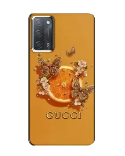 Чехол для OPPO A55 с картинкой «Gucci — золотые бабочки» Чехол для OPPO A55 с картинкой «Gucci — золотые бабочки»