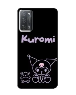 Чохол для OPPO A55 з картинкою «Kuromi — чорний мінімалізм» Чохол для OPPO A55 з картинкою «Kuromi — чорний мінімалізм»