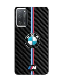 Чохол для OPPO A55 з картинкою «Емблема BMW та карбон»