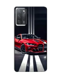 Чохол для OPPO A55 з картинкою «Червона BMW на дорозі»