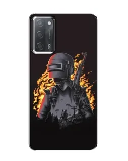 Чохол для OPPO A55 з картинкою «PUBG — вогняний силует»