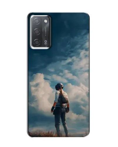 Чохол для OPPO A55 з картинкою «Герой PUBG на скелі»