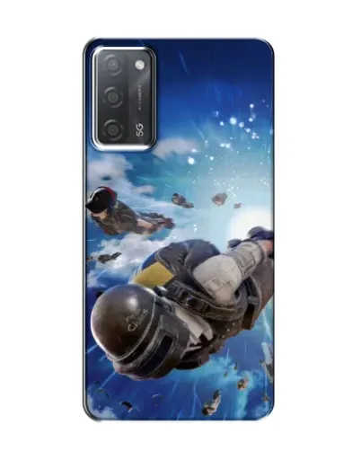 Чохол для OPPO A55 з картинкою «Десант PUBG — стрибок»