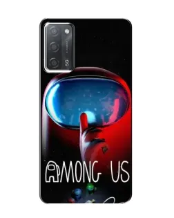 Чохол для OPPO A55 з картинкою «Червоний імпостер — макро»