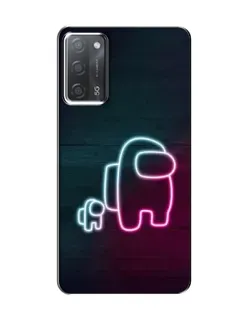 Чохол для OPPO A55 з картинкою «Among Us неон-арт»