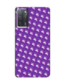 Чехол для OPPO A55 с картинкой «Единороги на фиолетовом»