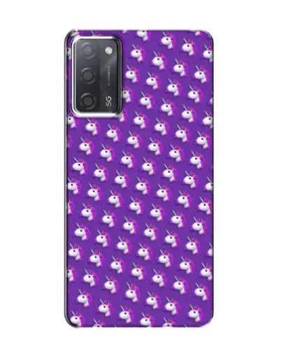 Чехол для OPPO A55 с картинкой «Единороги на фиолетовом»