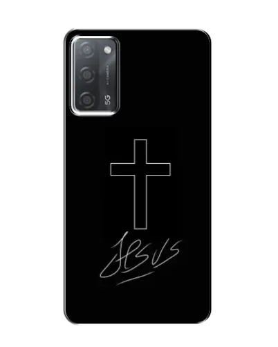 Чехол для OPPO A55 с картинкой «Графический крест Jesus» Чехол для OPPO A55 с картинкой «Графический крест Jesus»