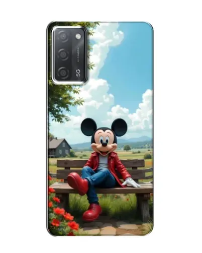 Чехол для OPPO A55 с картинкой «Микки на скамейке» Чехол для OPPO A55 с картинкой «Микки на скамейке»