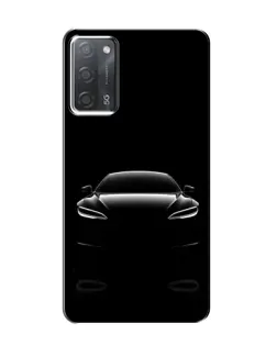 Чохол для OPPO A55 з картинкою «Силует Tesla Night»