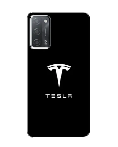 Чохол для OPPO A55 з картинкою «Tesla White Logo»