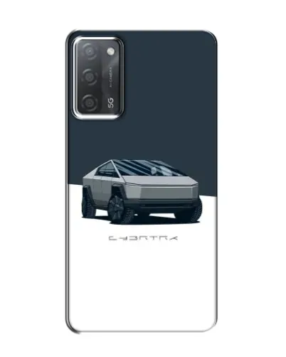 Чохол для OPPO A55 з картинкою «Сріблястий Cybertruck Tesla»