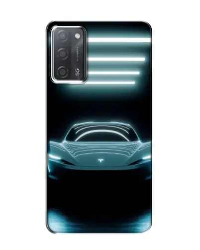 Чохол для OPPO A55 з картинкою «Tesla в неоні»
