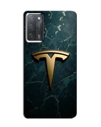 Чохол для OPPO A55 з картинкою «Мармурова Tesla Gold»