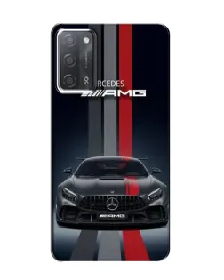 Чохол для OPPO A55 з картинкою «Mercedes — білий карбон»