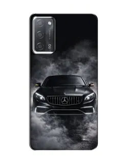 Чехол для OPPO A55 с картинкой «Mercedes в дыму»
