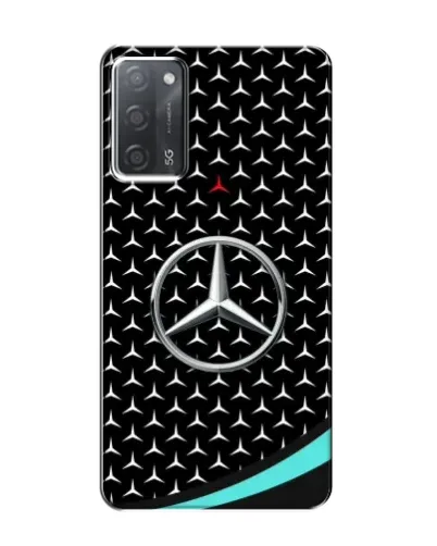 Чехол для OPPO A55 с картинкой «Mercedes — бирюзовый акцент»