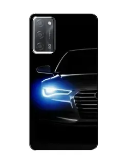 Чохол для OPPO A55 з картинкою «Неоновий погляд Audi»
