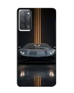 Чохол для OPPO A55 з картинкою «Lamborghini золоті лінії»
