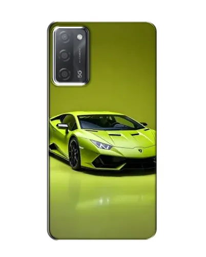 Чохол для OPPO A55 з картинкою «Салатовий Lamborghini Huracan»