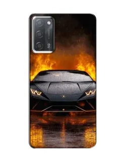 Чохол для OPPO A55 з картинкою «Lamborghini у вогні»