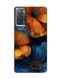 Чохол для OPPO A55 з картинкою «Яскрава синьо-помаранчева флора» Чохол для OPPO A55 з картинкою «Яскрава синьо-помаранчева флора»