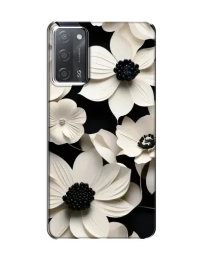Чохол для OPPO A55 з картинкою «Об'ємні білі квіти»