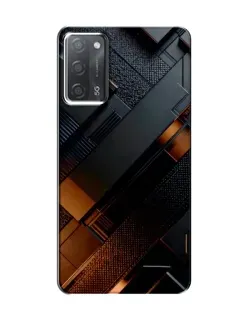 Чохол для OPPO A55 з картинкою «Чорні геометричні блоки»