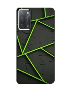 Чохол для OPPO A55 з картинкою «Зелені геометричні лінії»