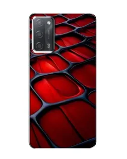 Чохол для OPPO A55 з картинкою «Червона глянцева сітка»