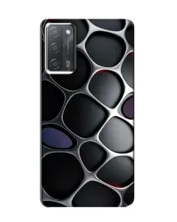 Чохол для OPPO A55 з картинкою «Об'ємна темна решітка»