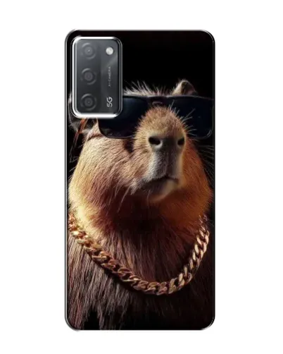 Чохол для OPPO A55 з картинкою «Капібара золотий ланцюг»