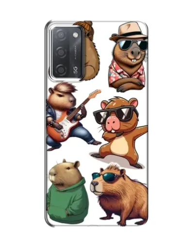 Чохол для OPPO A55 з картинкою «Круті капібари музиканти»